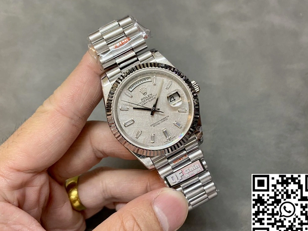 Factory Dial Steel Hourmarker Day Tungsten Date Rolex Diamond v5 M228239-0055 Meteorite QF 0131